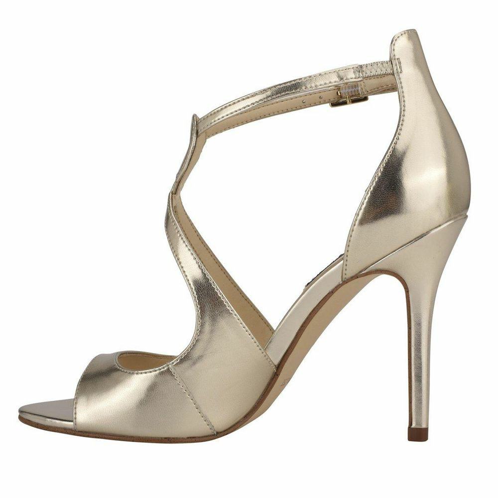 Nine west cheap gold sandals heels